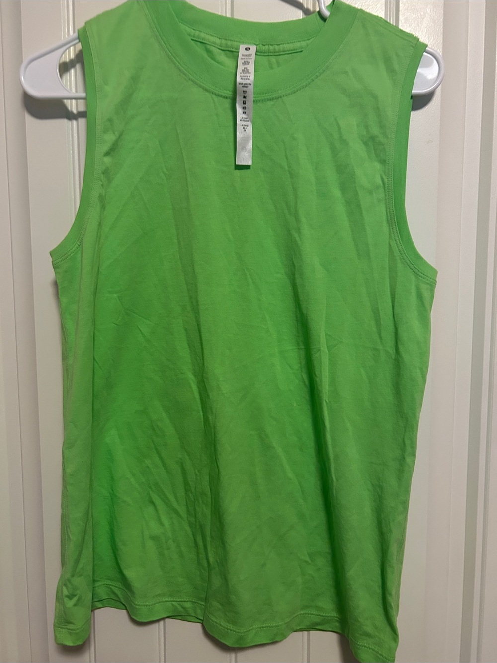 lululemon athletica Neon Green Sleeveless Tank